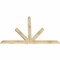 Ekena Millwork Saratoga Rough Sawn Timber Gable Bracket, Douglas Fir, 72"W x 48"H x 2"D x 4"F, 16/12 Pitch GBW072X48X0204SAR00RDF - alternate 2